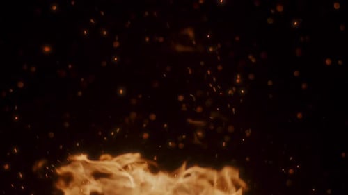 Hot Flame Textures with Ember Particles