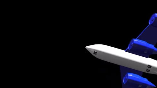 3D Airplane Flying Transport Animation
