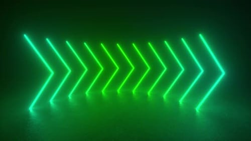 Animated Neon Chevron Arrows Looping Background