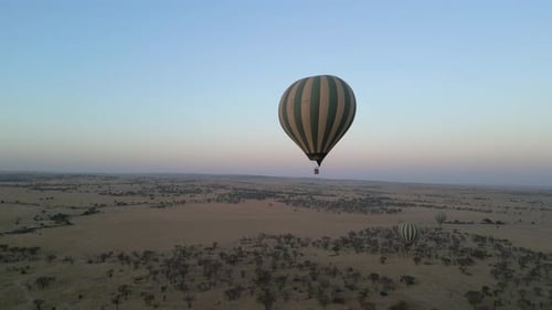 AERIAL VIEW OF BALLOON AT SERENGETI NATIONAL PARK