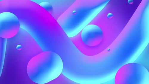 Colorful Abstract Fluid Waves and Spheres Motion Background Loop