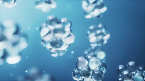 Physics atom with dark blue background