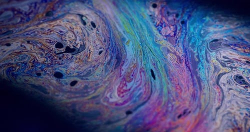 Rainbow Curve Acrylic Slick Liquid Oil Paint Bokeh