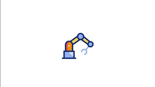 Robotic Arm Animated Icon