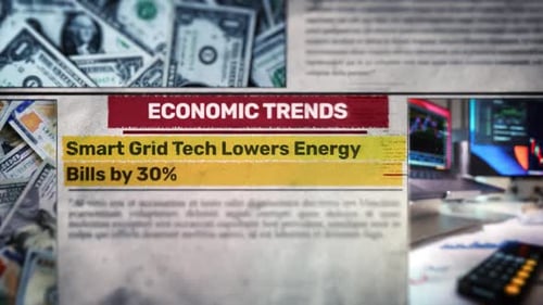 Animated News Report on Economic and Technology Trends