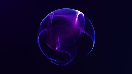 Abstract Glowing Sphere Particle Reveal