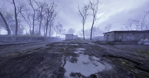Remnants of a Forgotten Place in a Desolate Landscape