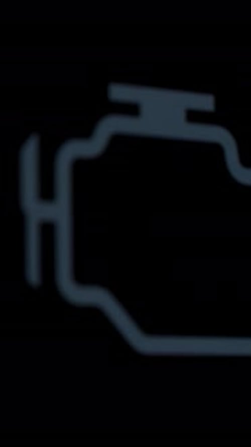 Animated Engine and Oil Warning Lights on Black