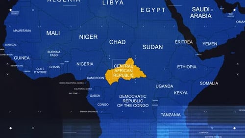 Digital Global Map Zoom to Country Highlight