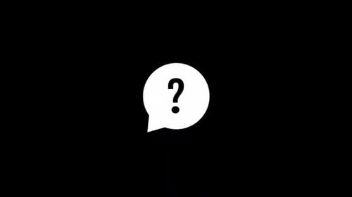 Flashing Question Mark Speech Bubble Icon