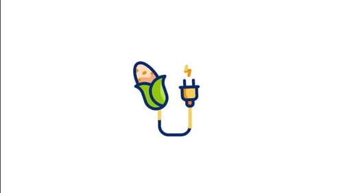 Animiertes Biomasse-Symbol