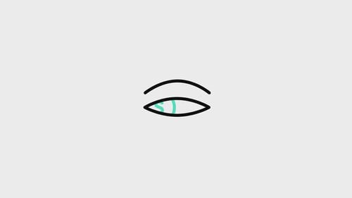 Animated Corporate Eye Icon with Dollar Sign Reveal