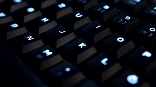 - Primer plano del teclado Dolly 4k ProRes422