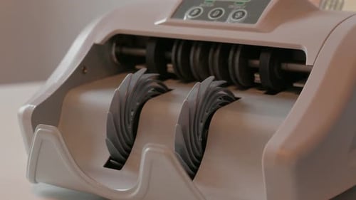 Cash Counting Machine Processing US Currency