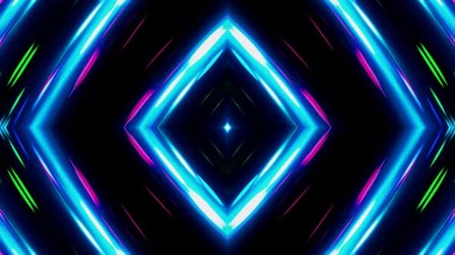 Dynamic Neon Patterns Create Vibrant Visual Excitement at Night Events