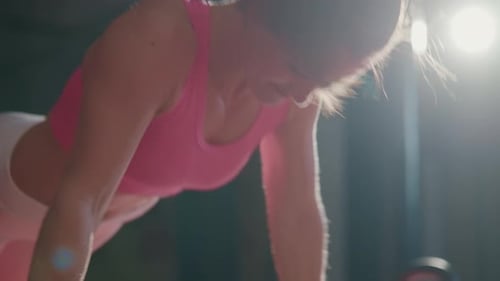 Athlete Pushes Through Intense Effort