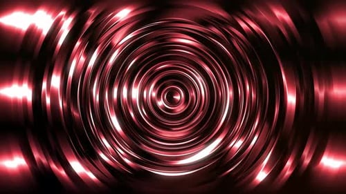 4 K Glass Looping Red Circle Background