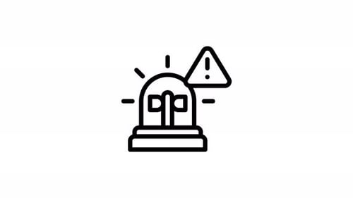 Animated Warning Alert Siren Icon