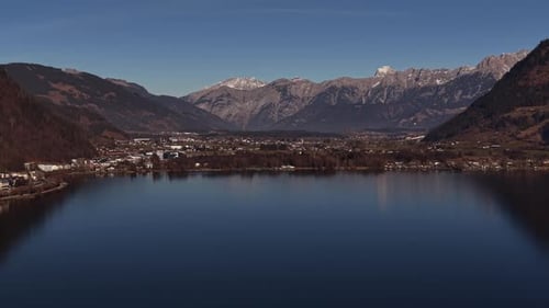 Serene Mountain Reflection Tranquil Lake Reflects Lofty Peaks And Open Sky Beautifully In Afternoon