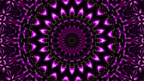 Endless Psychedelic Neon Kaleidoscope