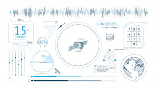Animation dynamique sur le thème de la réception de données satellitaires