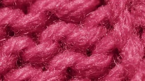 Knitted Warm Red Sweater or Scarf Macro Close Up Texture Cozy Warm Composition of Wool Fabric