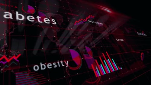 Global Medical Data Statistics with Animated Graphs Display