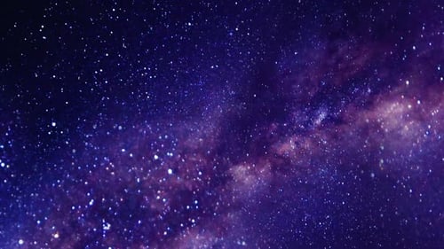 Twinkling Stars in Deep Space Galaxy Background