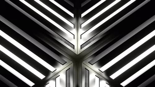 White Neon Motion Effect Background Vj Loop In 4K