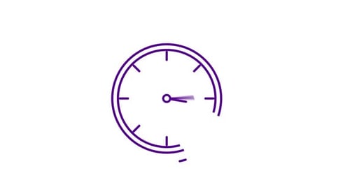 Animated Flat Design Icon for Time and Bitcoin Crypto