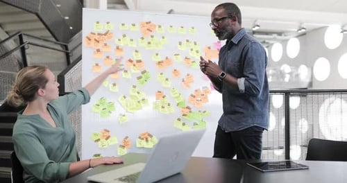 Business Professionals Brainstorming Ideas in Office