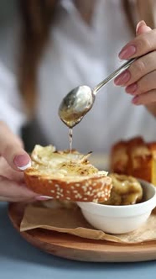 delicious bruschetta in the restaurant
