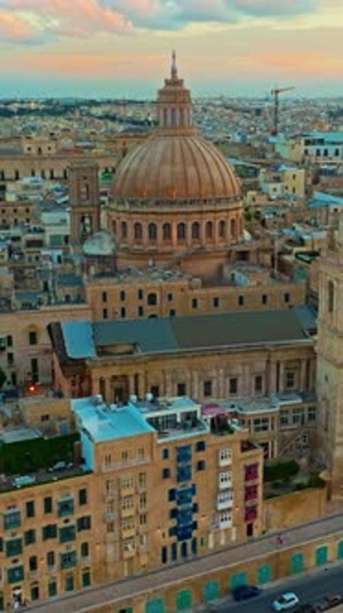Aerial View of Valletta the Capital City of Malta