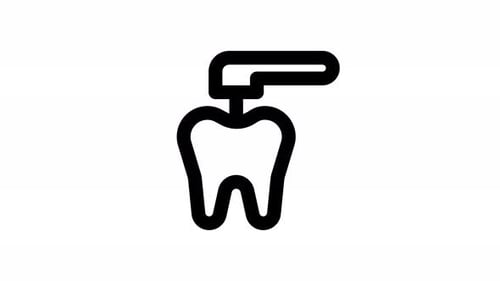 dentist line icon animation