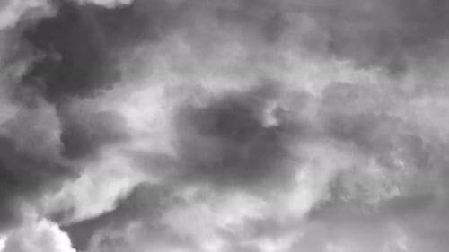 thunderstorm and lightning flashes in the dark clouds 4k