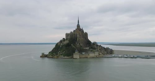 Aerial View of Mont Saint Michel, France