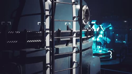Explorando un laboratorio futurista lleno de tecnología y maquinaria avanzadas