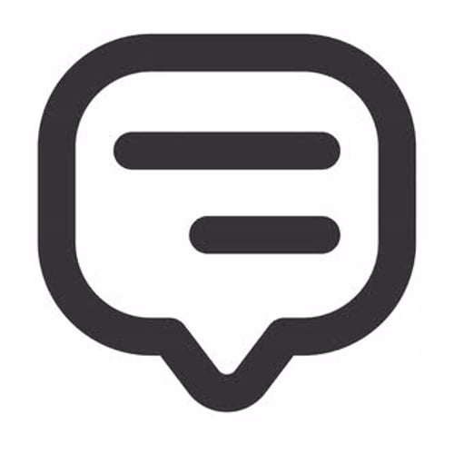 Animated Flat Design Speech Bubble with Text Lines