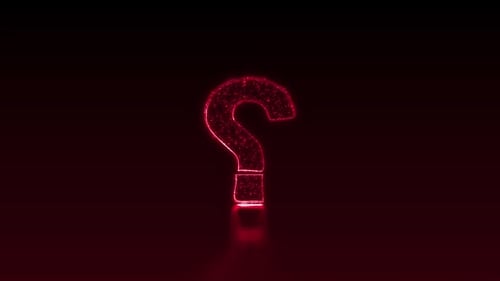 Question Mark Hologram Red