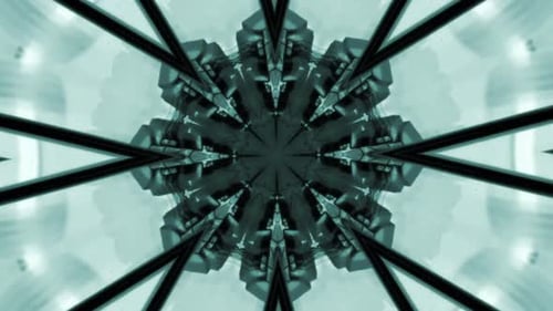 Abstract Kaleidoscope Geometric Pattern Looping Background Animation