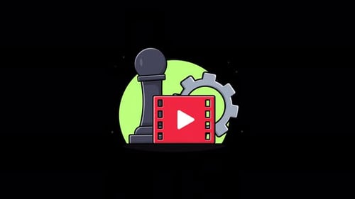 Joueur avec pièce d'échecs. Vidéo d'animation sur le concept de contenu - Transparent