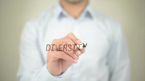 Writing Diversity on Clear Surface, Close Up