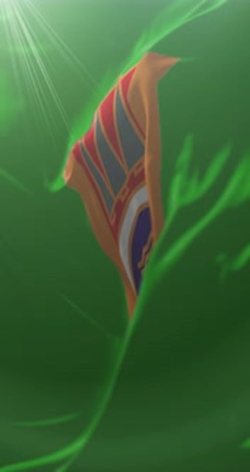 3D Flag Logo Reveal in Glowing Abstract Background