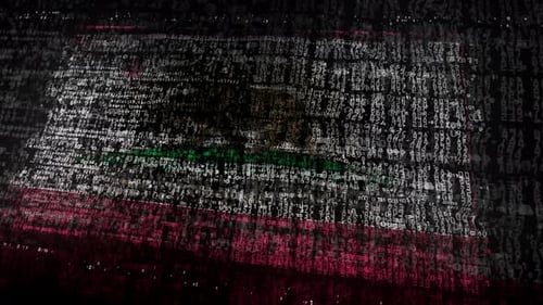 California flag waving with security code