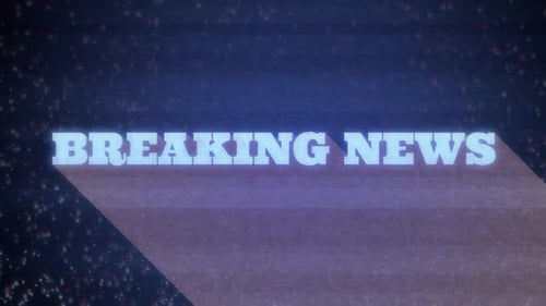 Breaking News Glitch Distortion Animated Title Background