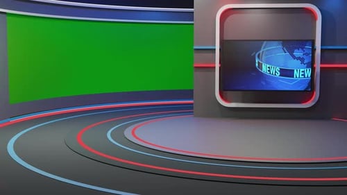 3D Virtual News Studio Ab0012 Hintergrundschleife