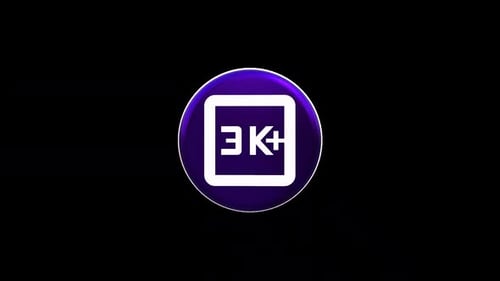 Rotating 3D Purple and White Icon Animation