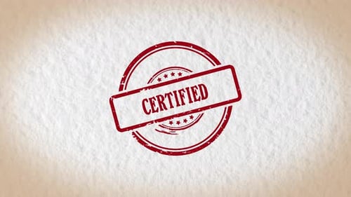 Certified Stamp Reveal Animation