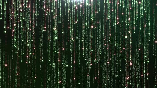 Futuristic Digital Rain Code Falling Loop Background