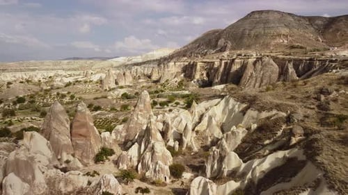 Aerial view of Goreme Historical National Park in Cappadocia